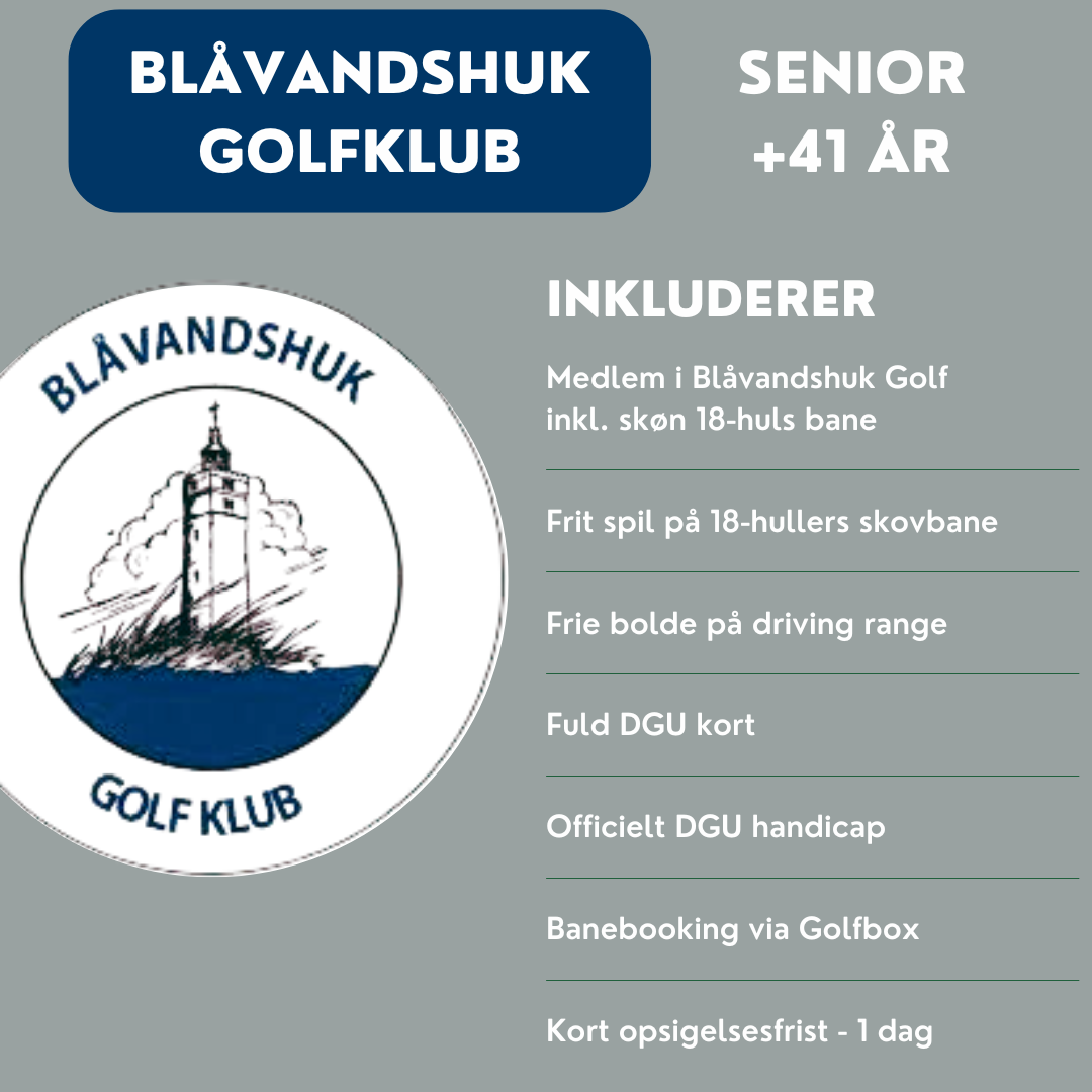 5. Blåvandshuk Golf Medlemskab Senior (+41 år)