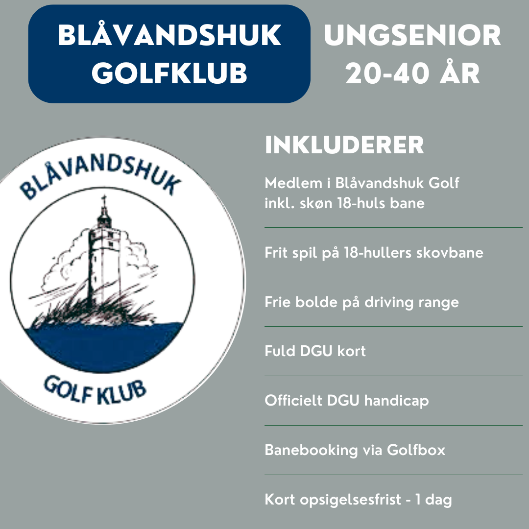 4. Blåvandshuk Golf Medlemskab Ungsenior (20-40 år)